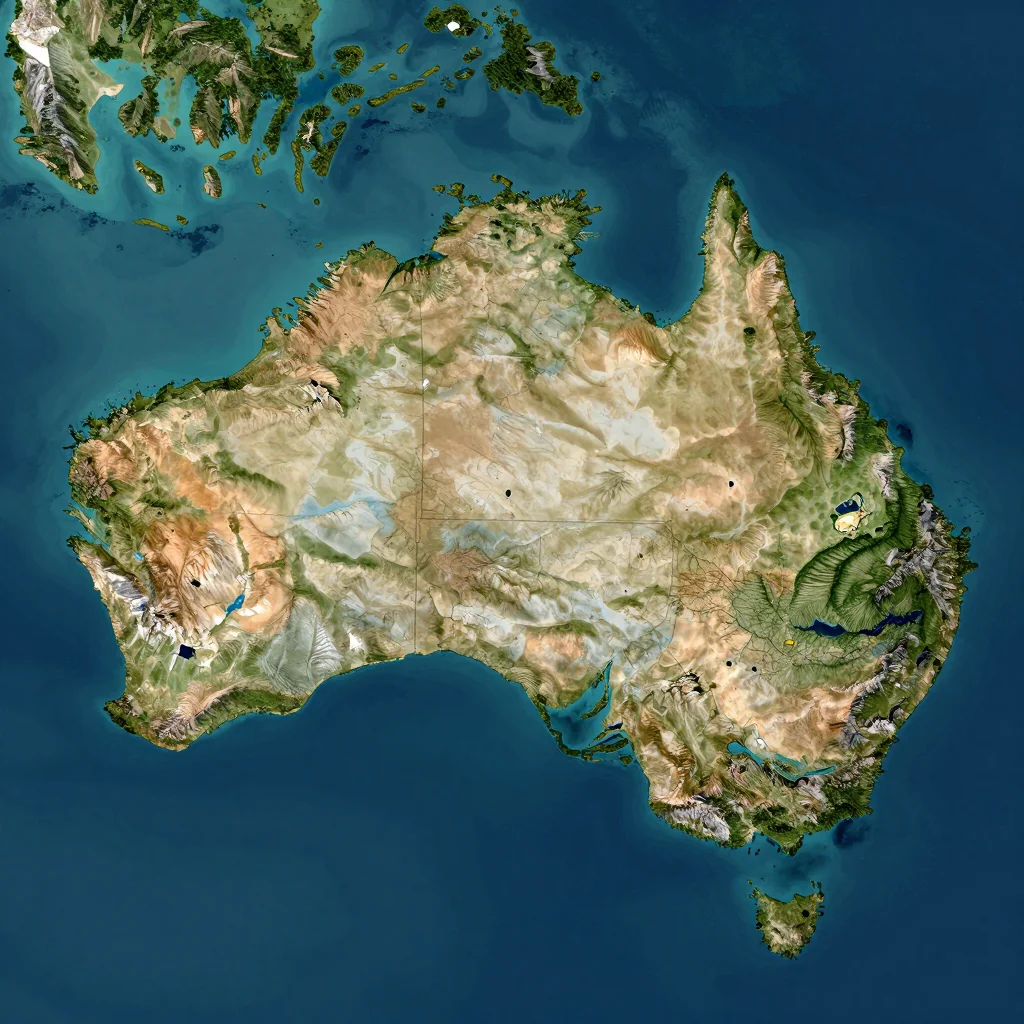 ainslie australia city physical map