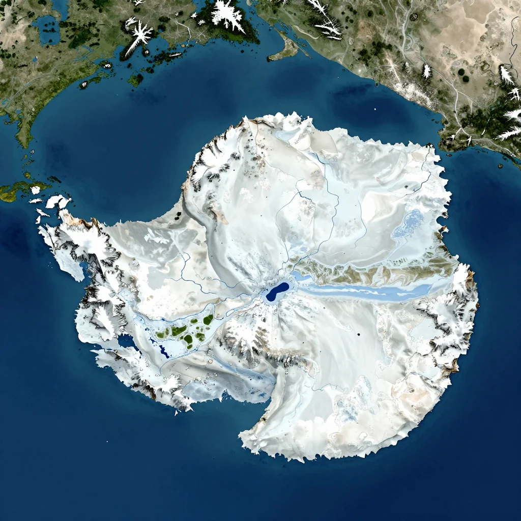 antarctica country physical map