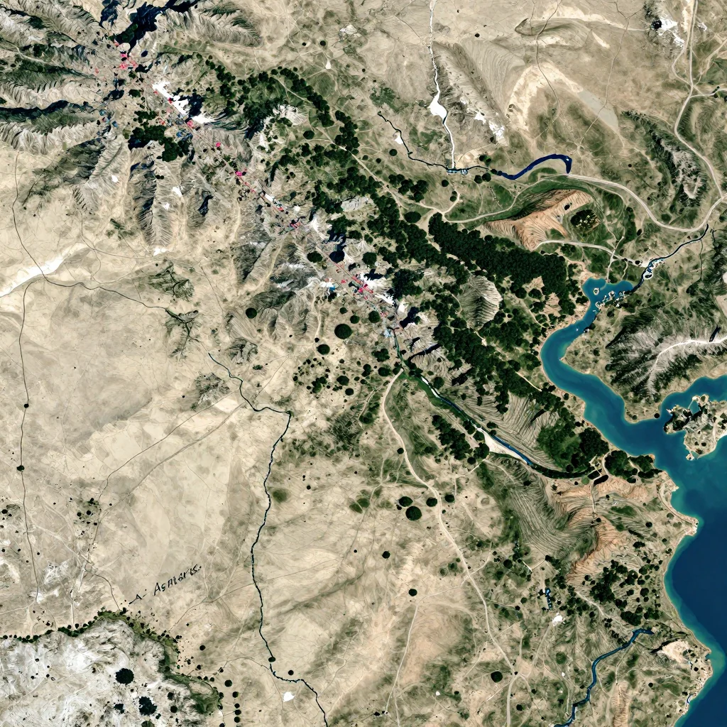 Ashtarak Armenia - City Districts, Maps and Points of Interest map 5 ashtarak armenia city physical map