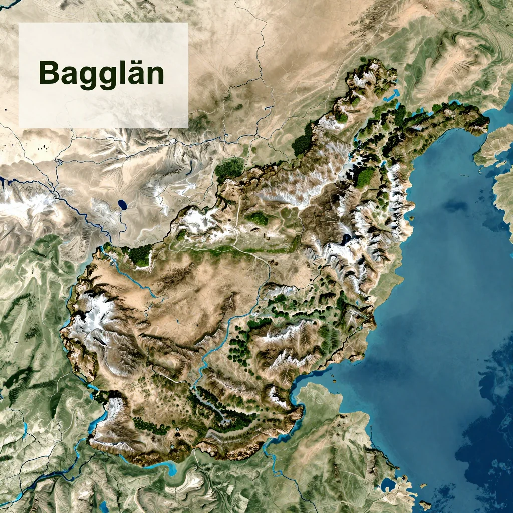 baghlan afghanistan city physical map