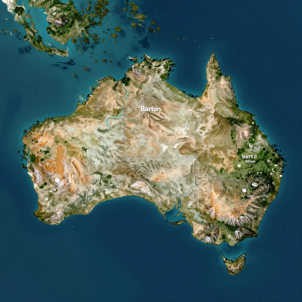 barton australia city physical map