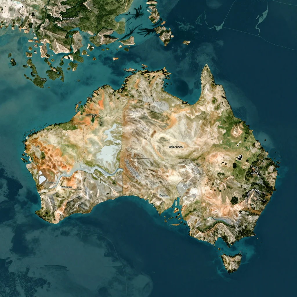 belconnen australia city physical map