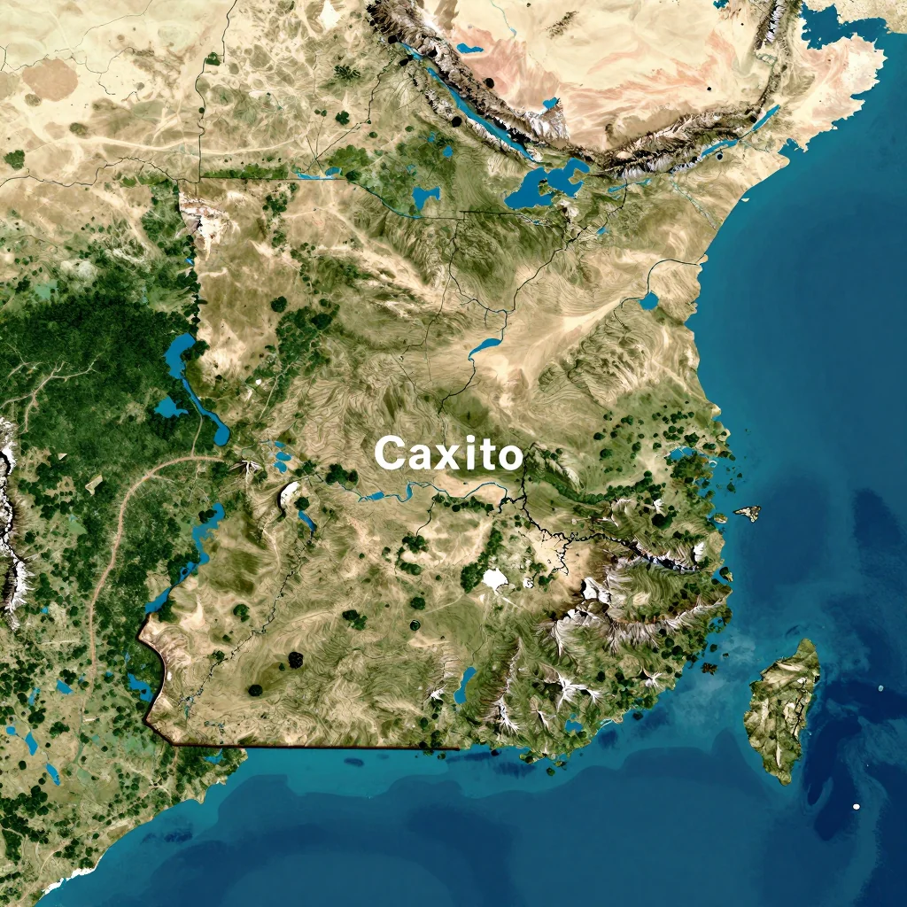 Caxito Angola - Urban Geography, Maps and Sights map 1 caxito angola city physical map