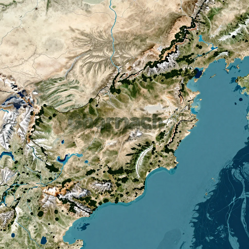 ghormach afghanistan city physical map