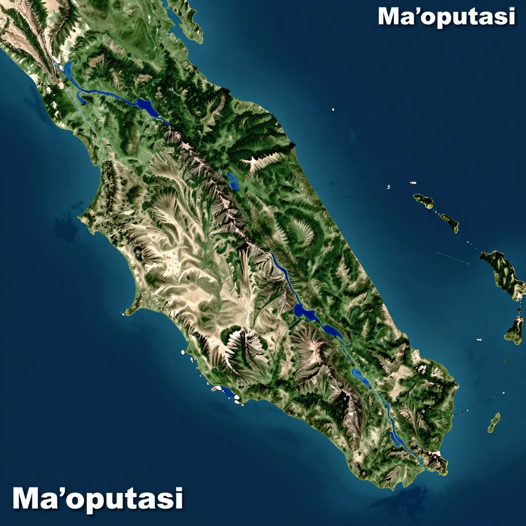 maʻoputasi american samoa city physical map