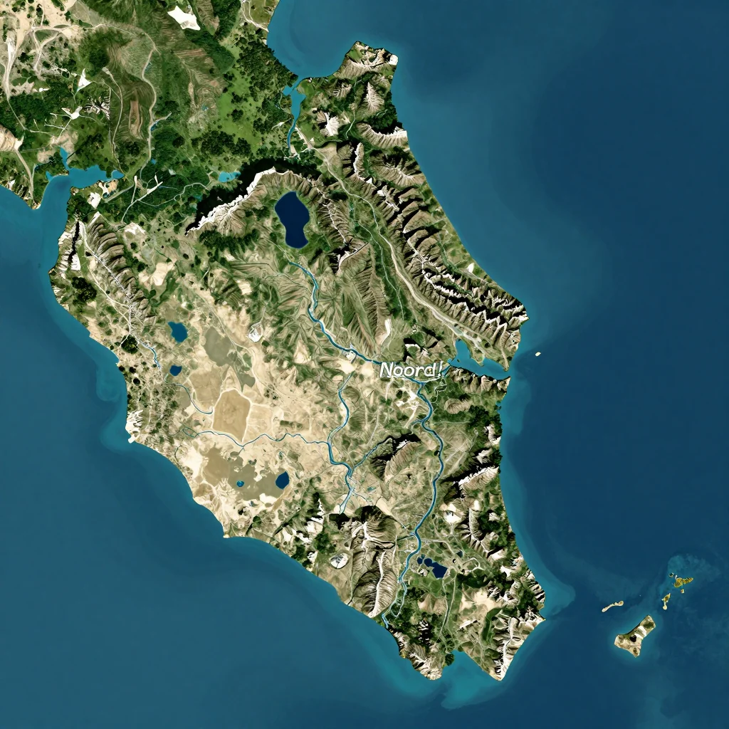 noord aruba city physical map