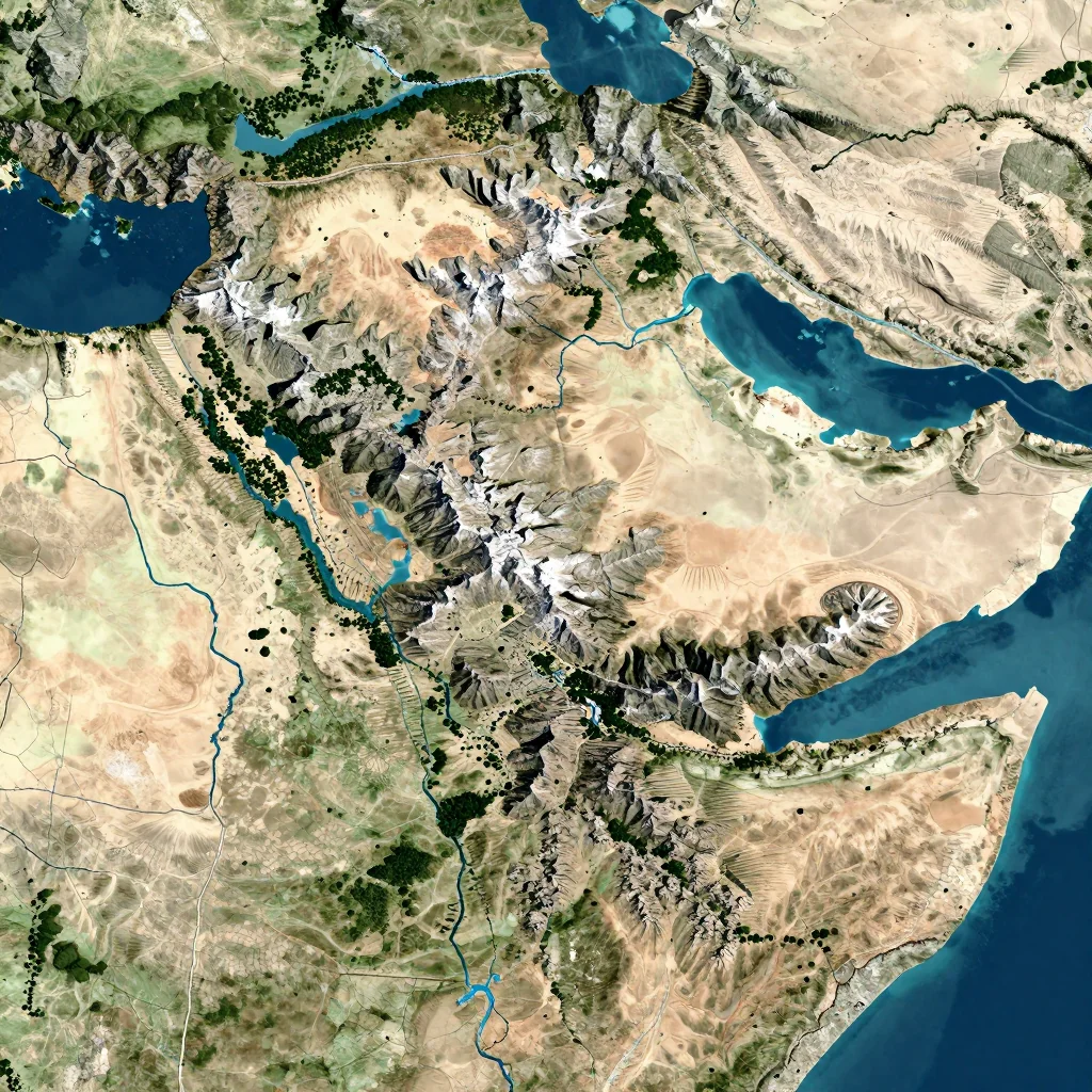 timimoun algeria city physical map