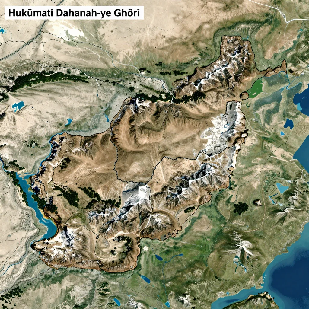ḩukumati dahanah ye ghori afghanistan city physical map