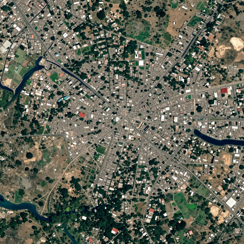 banikoara benin city satellite map