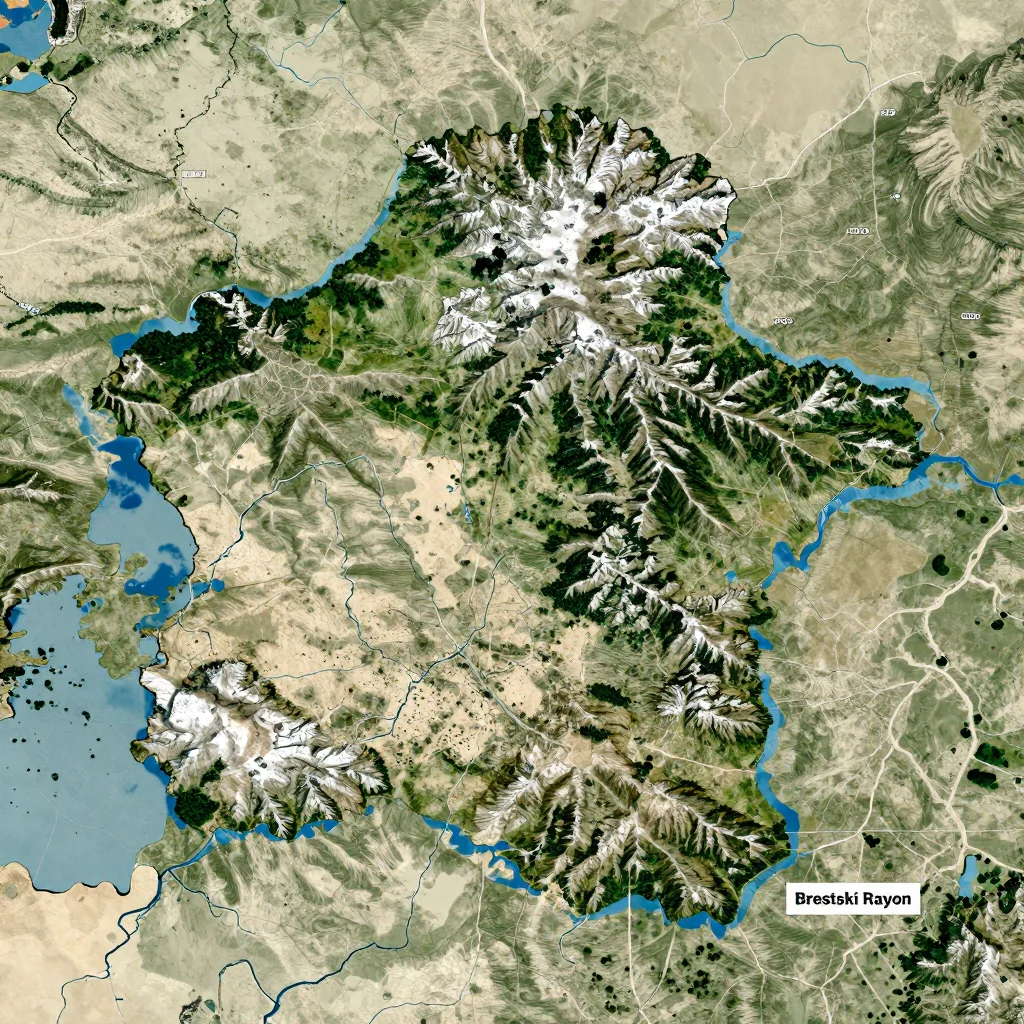 Brestski Rayon Belarus - Urban Geography, Maps and Sights map 2 brestski rayon belarus city physical map