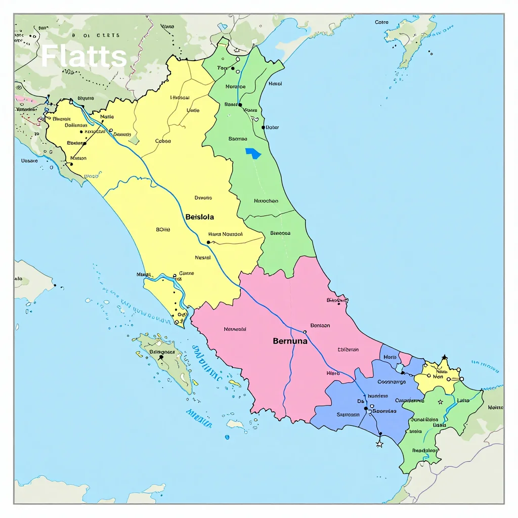 Political Map of Flatts, Bermuda - Administrative Boundaries Political map showing borders, administrative divisions, major cities, and capital of Flatts, Bermuda