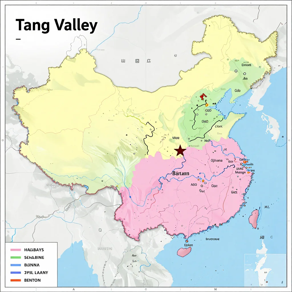 Political map showing borders, administrative divisions, major cities, and capital of Tang Valley, Bhutan