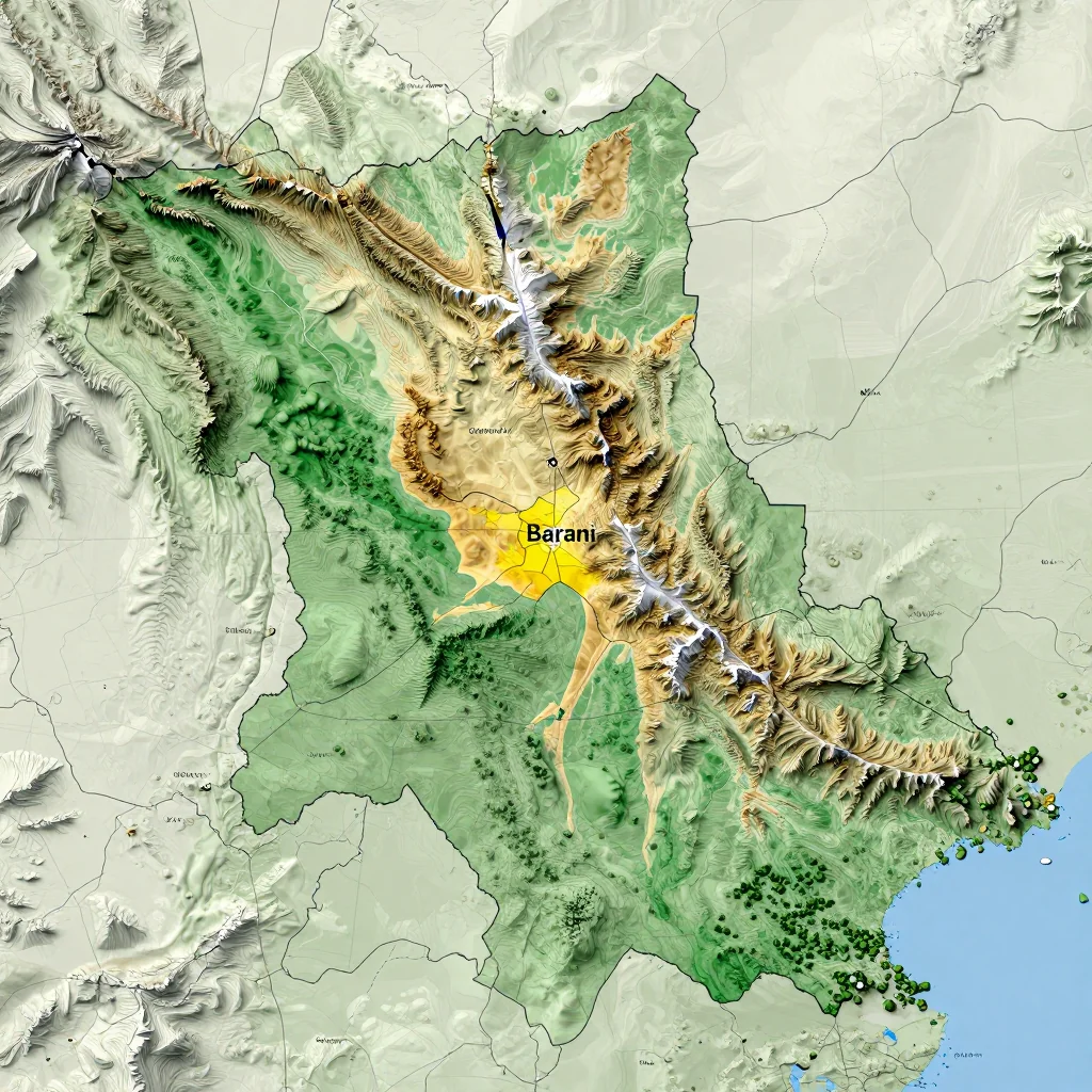 barani burkina faso city physical map