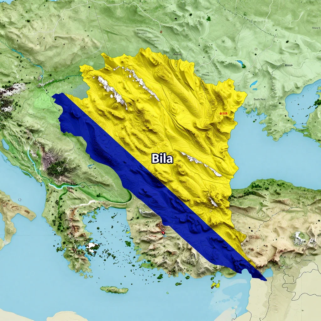 bila bosnia and herzegovina city physical map