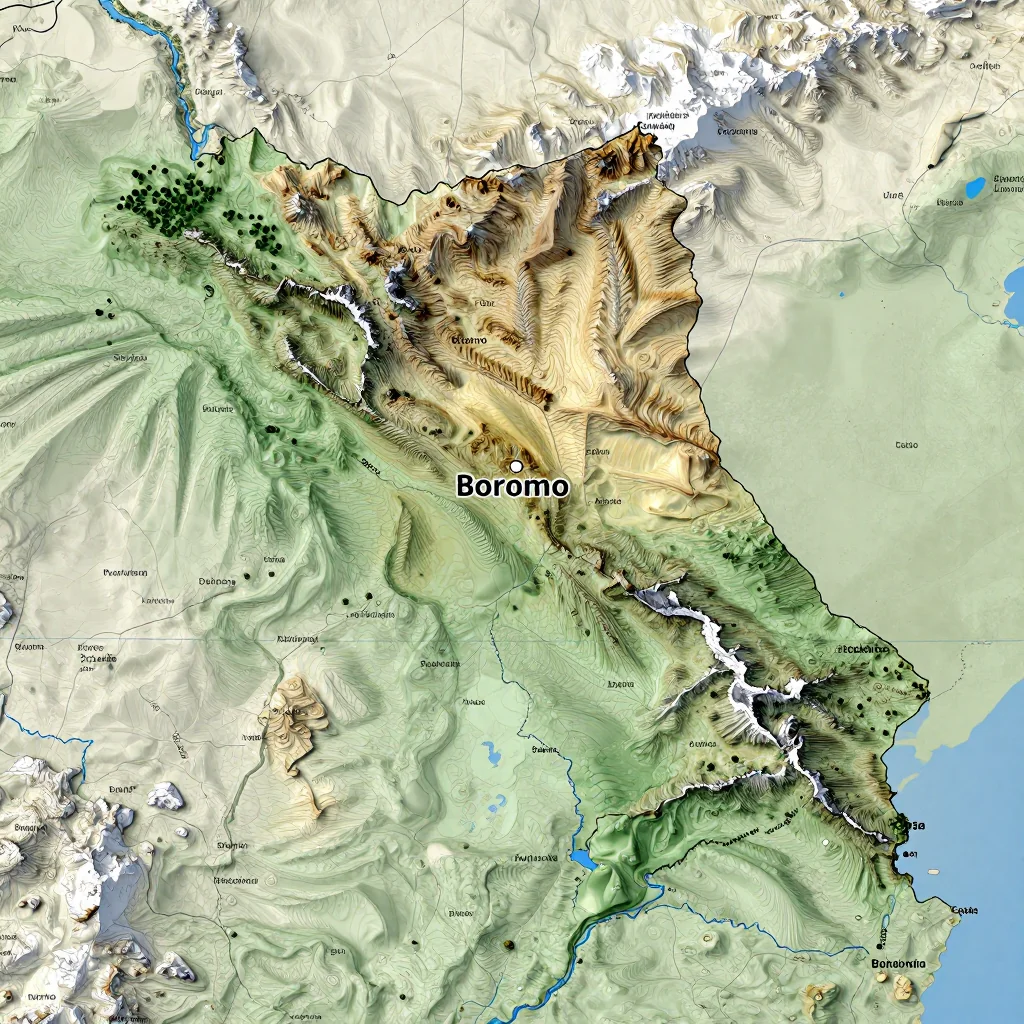 boromo burkina faso city physical map