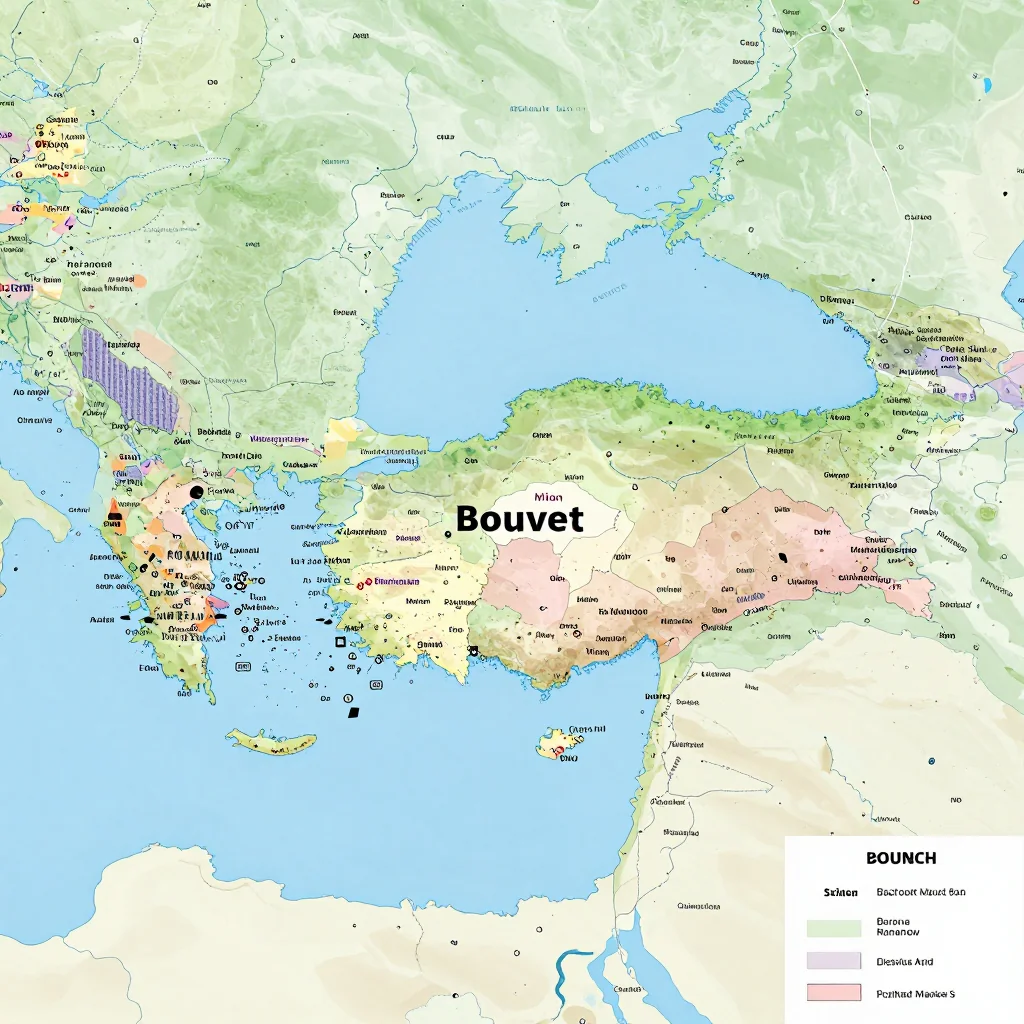 Political map showing borders, administrative divisions, major cities, and capital of Bouvet Island