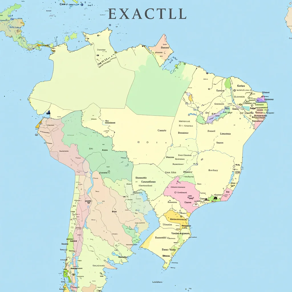 Political map showing borders, administrative divisions, major cities, and capital of Brazil