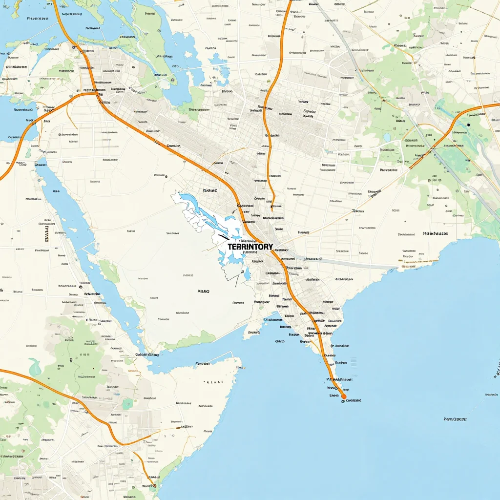 Street Map of British Indian Ocean Territory - Road Network Detailed street map showing roads, highways, neighborhoods, and urban layout of British Indian Ocean Territory