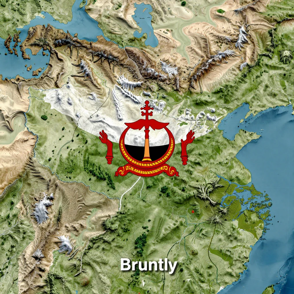 brunei country physical map