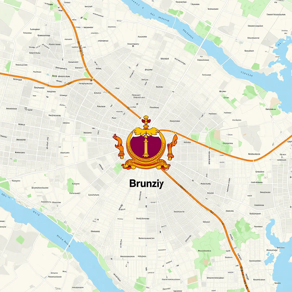 Street Map of Brunei - Road Network Detailed street map showing roads, highways, neighborhoods, and urban layout of Brunei