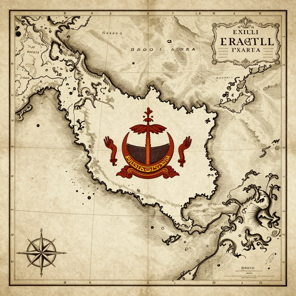 Historical Vintage Map of Brunei - Antique Cartography Antique vintage map of Brunei showing historical cartography style