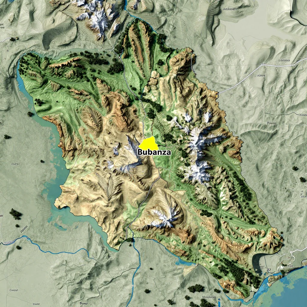 bubanza burundi city physical map