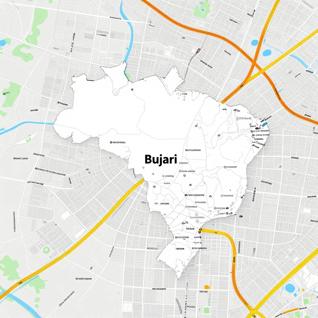 Street Map of Bujari, Brazil - Road Network Detailed street map showing roads, highways, neighborhoods, and urban layout of Bujari, Brazil