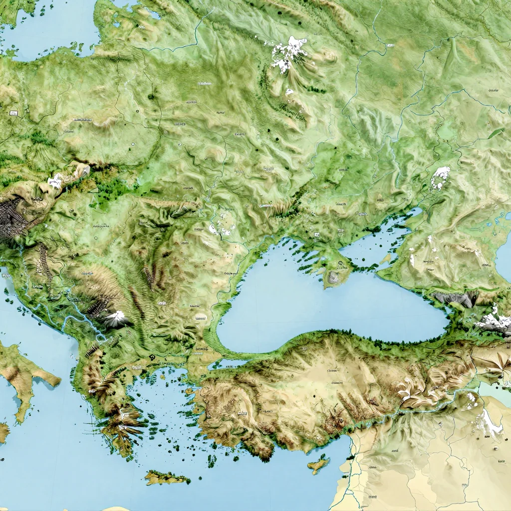 bulgaria country physical map