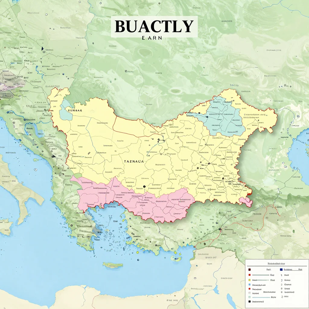 Political map showing borders, administrative divisions, major cities, and capital of Bulgaria