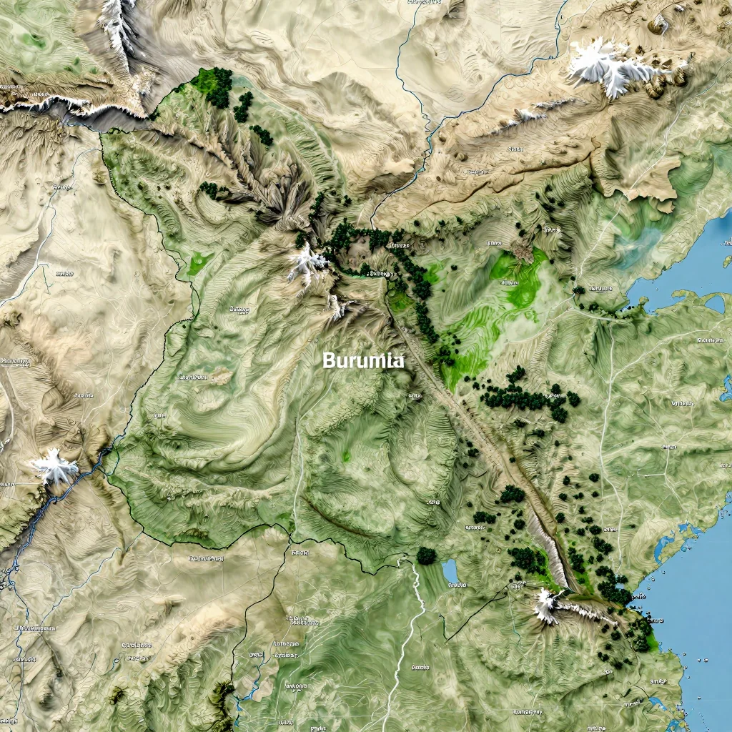 burundi country physical map