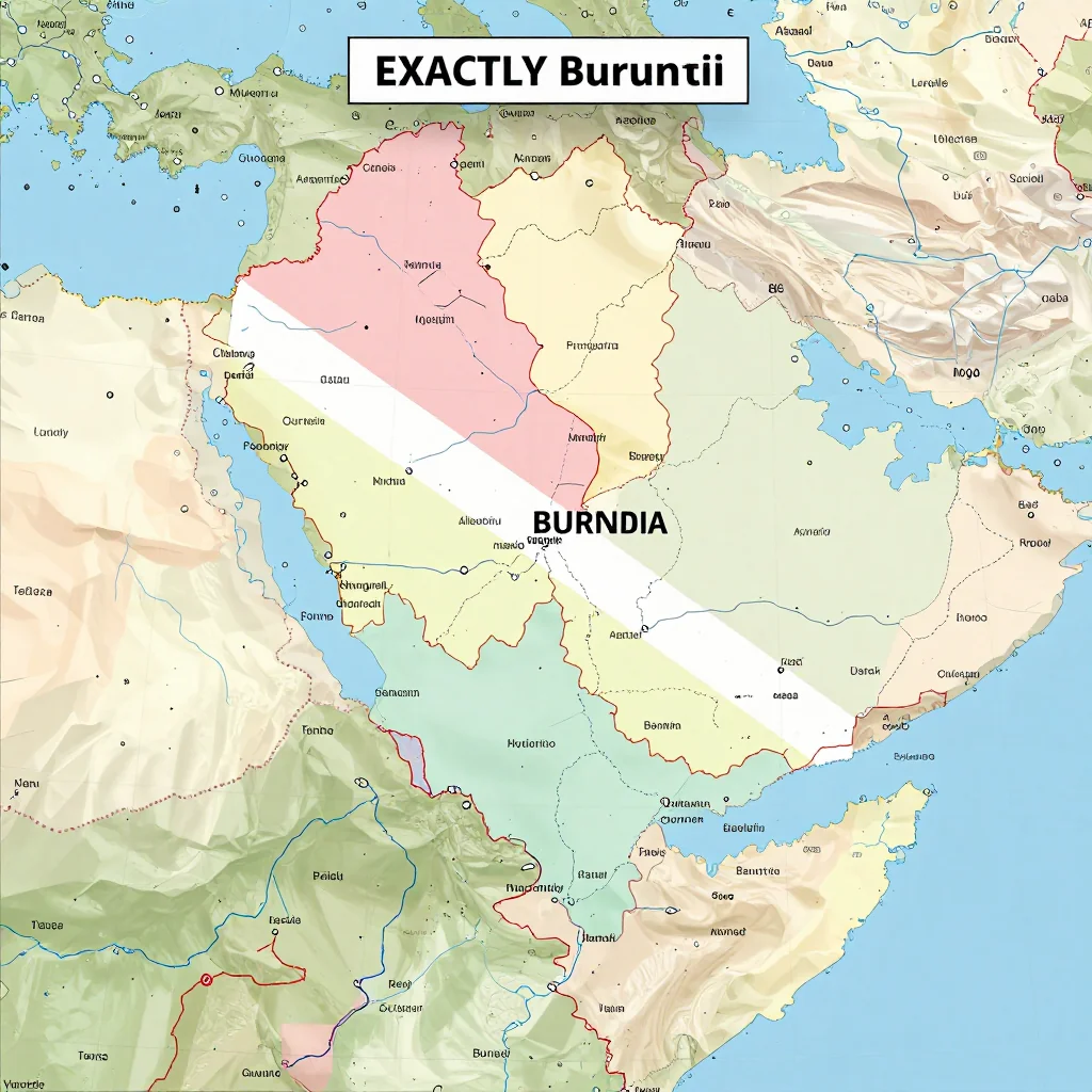 Political map showing borders, administrative divisions, major cities, and capital of Burundi