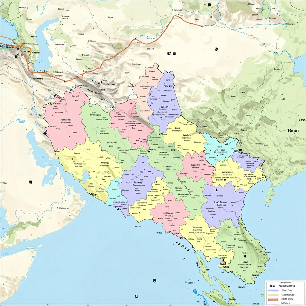 Political map showing borders, administrative divisions, major cities, and capital of Cambodia