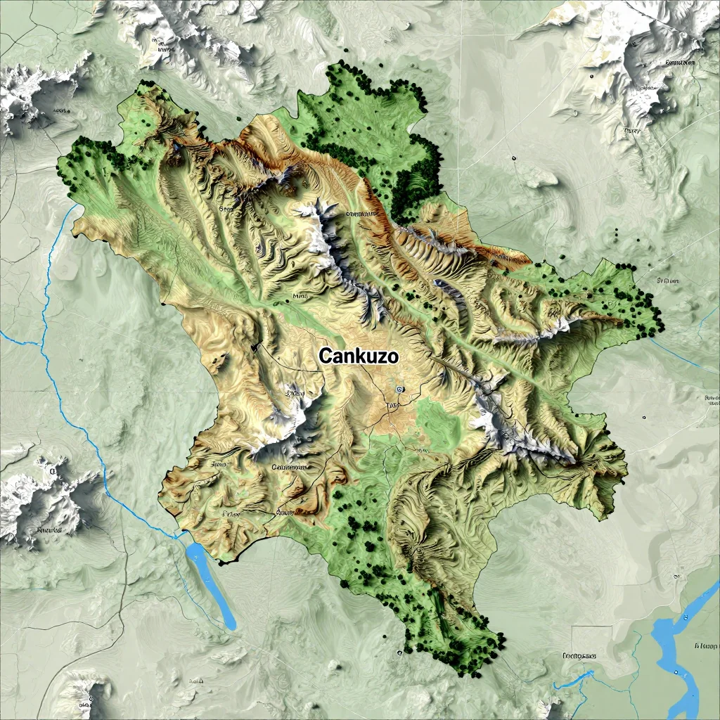 cankuzo burundi city physical map