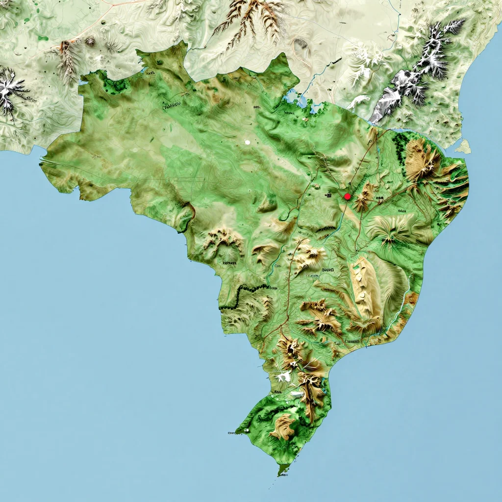 capixaba brazil city physical map