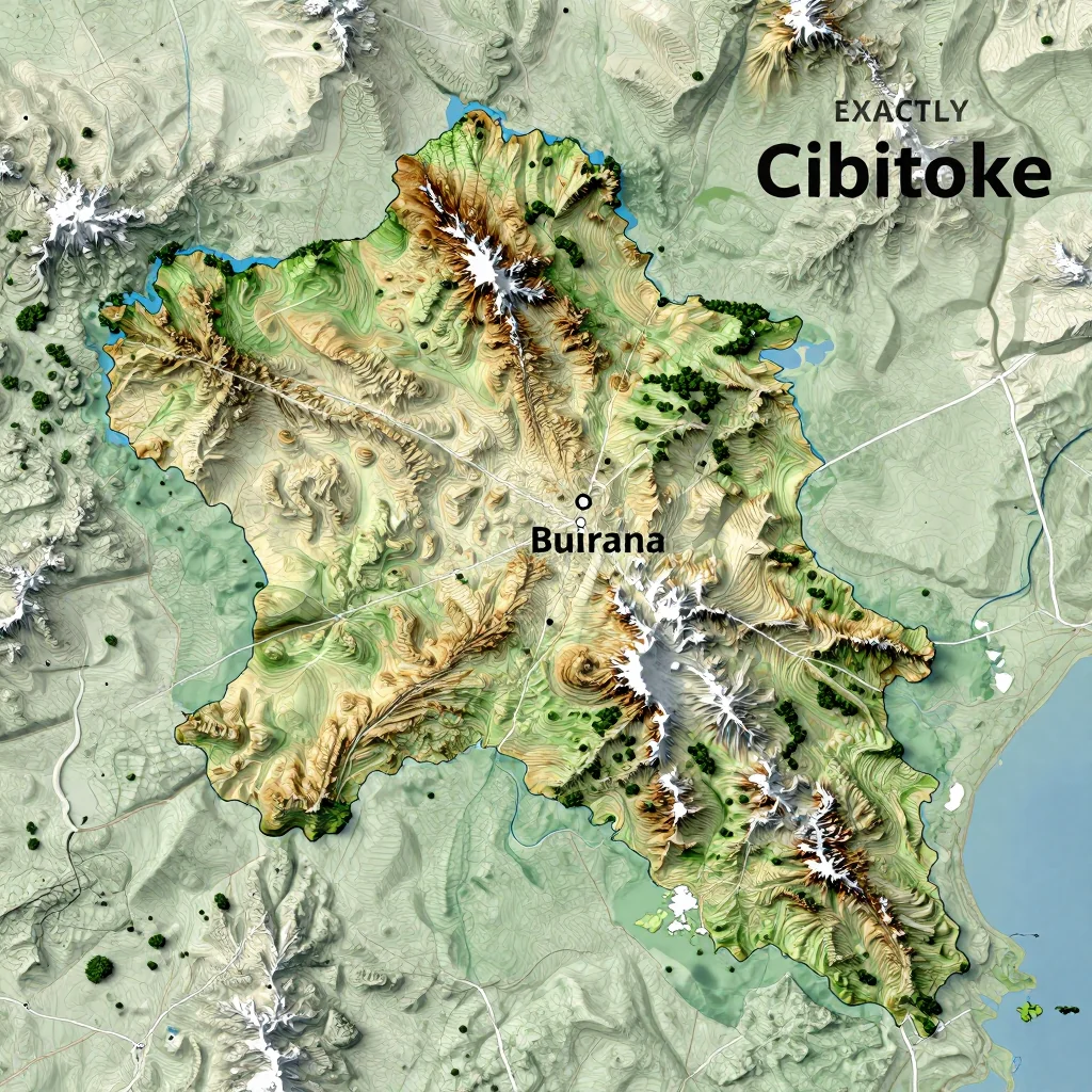 cibitoke burundi city physical map