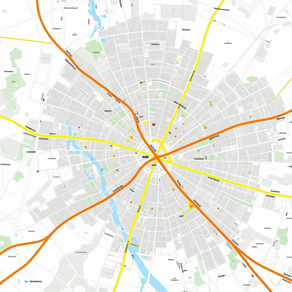 Detailed street map showing roads, highways, neighborhoods, and urban layout of Daga, Bhutan