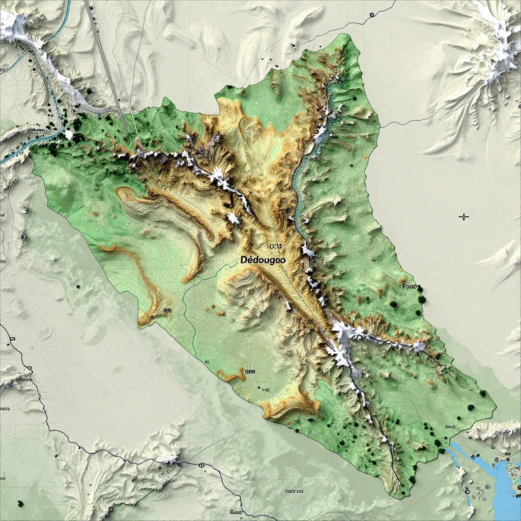 dedougou burkina faso city physical map