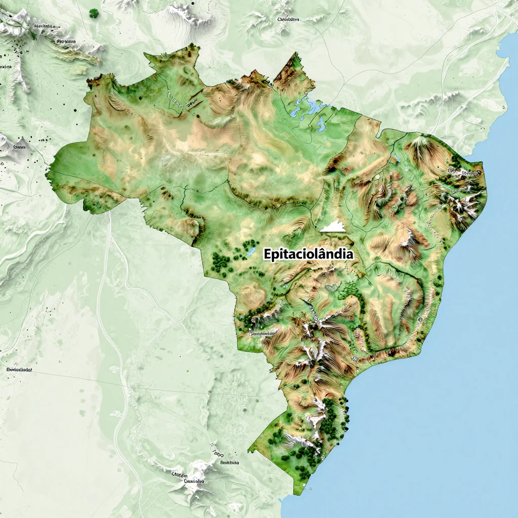 epitaciolandia brazil city physical map