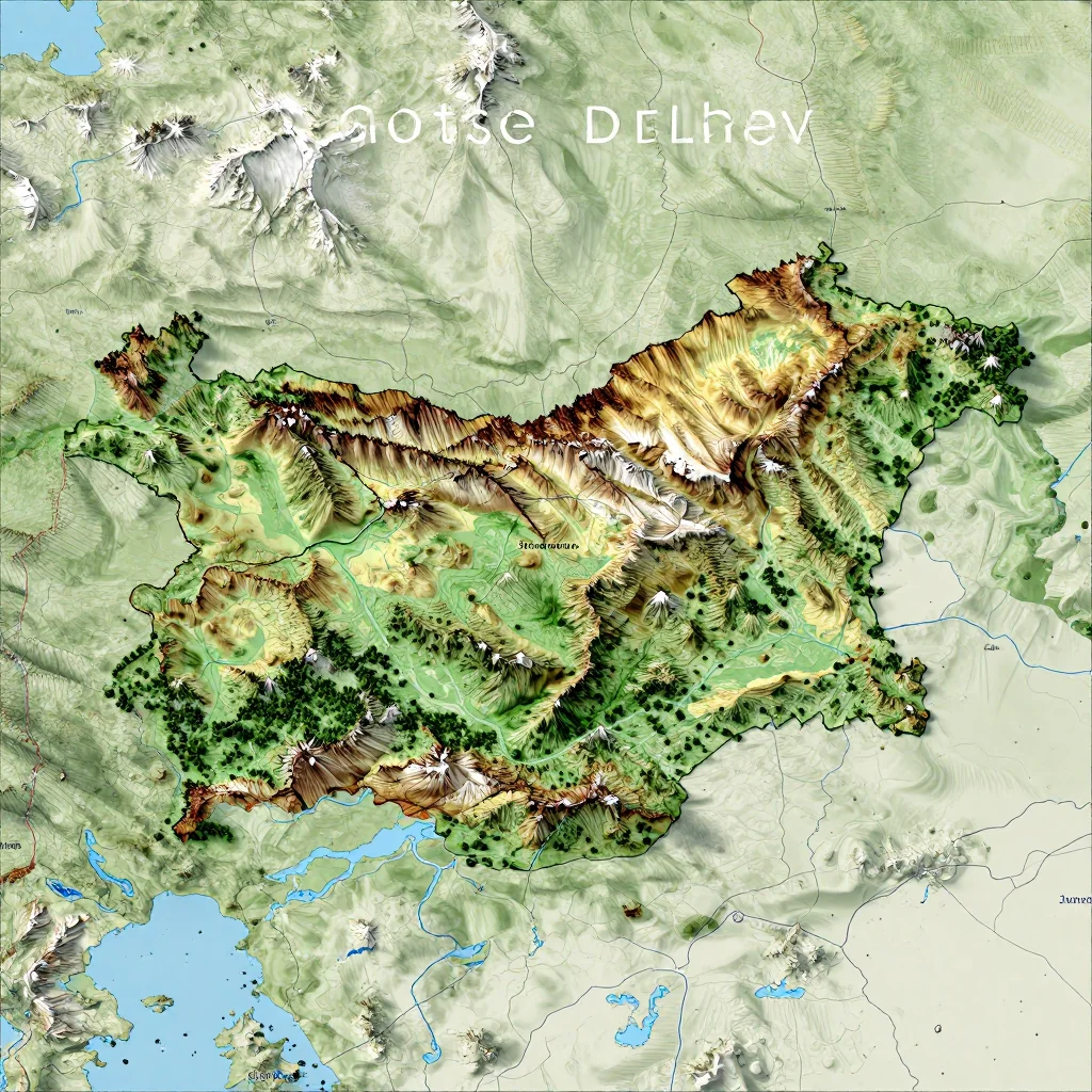 gotse delchev bulgaria city physical map