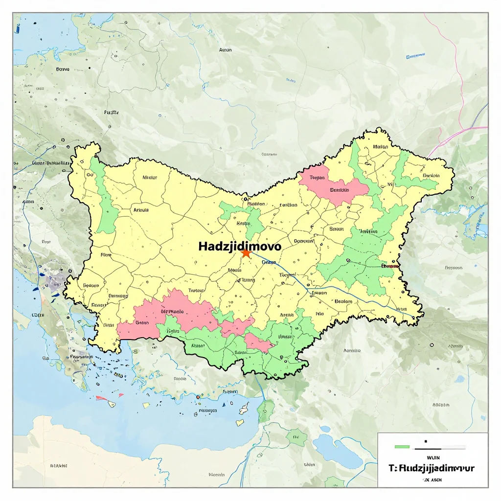 hadzhidimovo bulgaria city political map