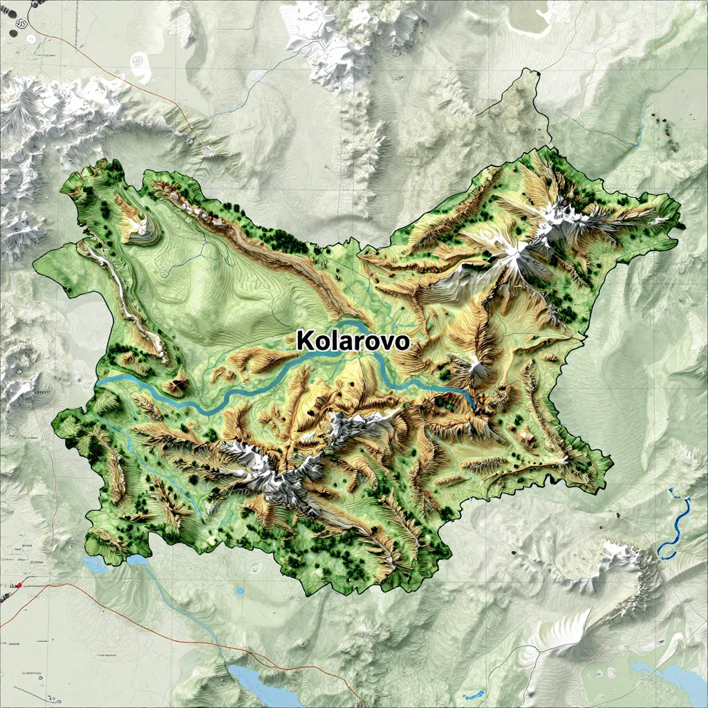 kolarovo bulgaria city physical map