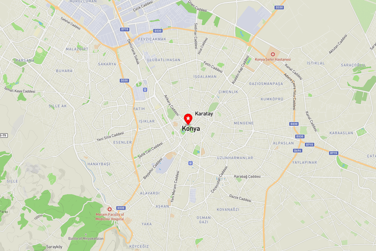 Konya Parks & Green Spaces Map