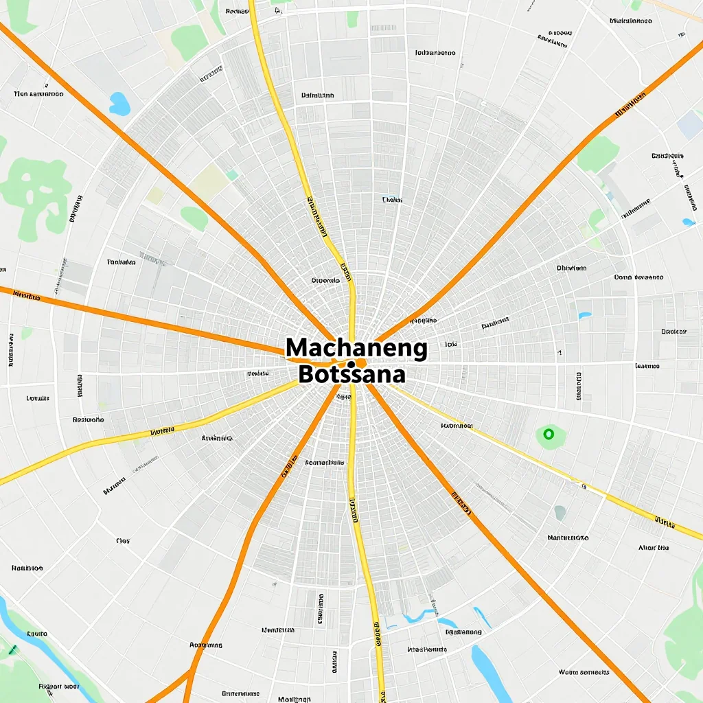 machaneng botswana city street map