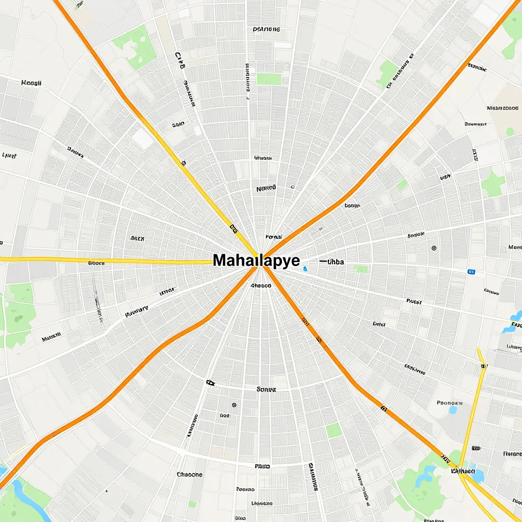 Street Map of Mahalapye, Botswana - Road Network Detailed street map showing roads, highways, neighborhoods, and urban layout of Mahalapye, Botswana