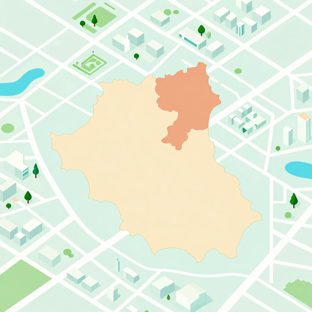 Isometric flat design tourist map of Province du Mouhoun, Burkina Faso showing landmarks, attractions, and points of interest