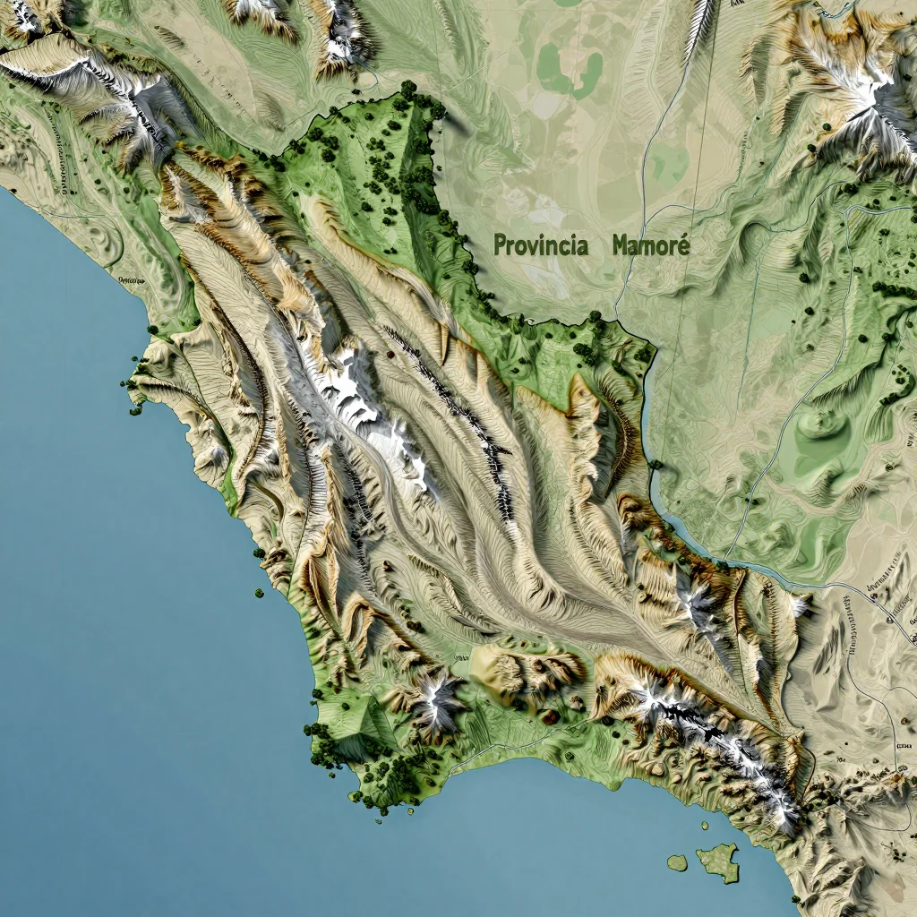 provincia mamore bolivia city physical map