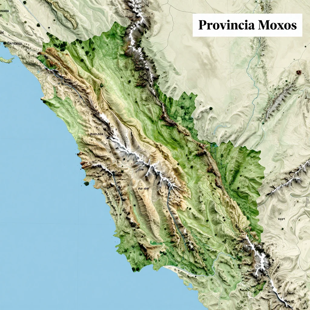 provincia moxos bolivia city physical map