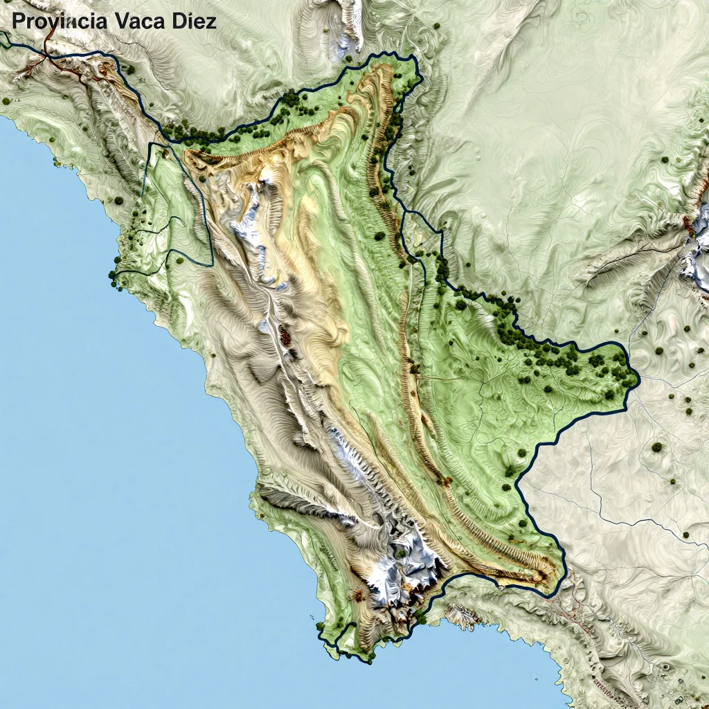 provincia vaca diez bolivia city physical map