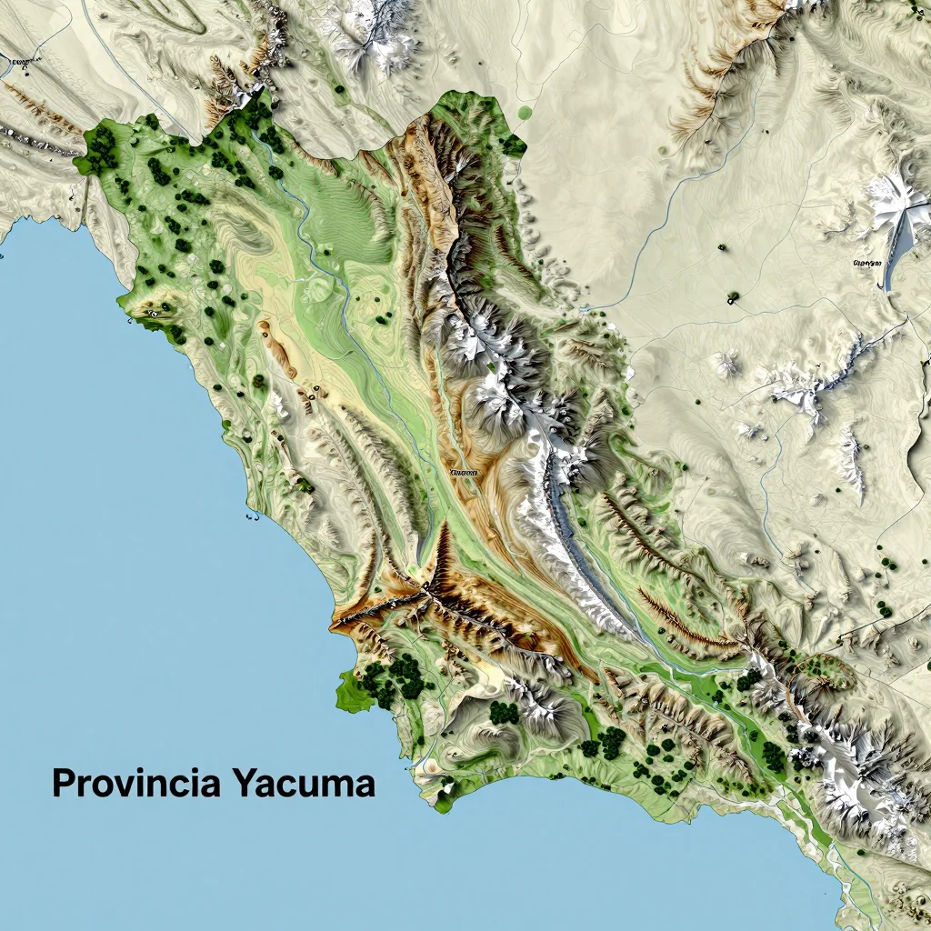 provincia yacuma bolivia city physical map