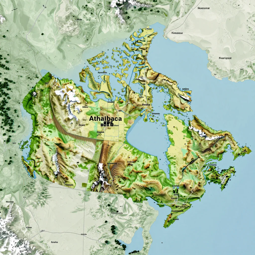 athabasca canada city physical map 1